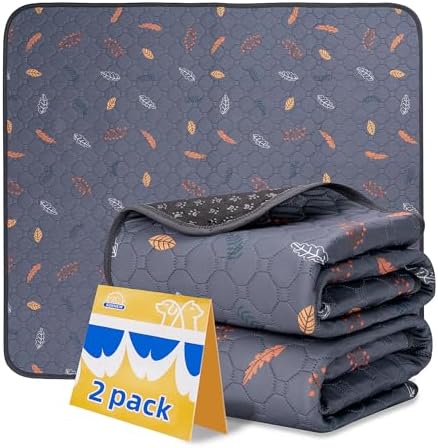 Sunheir Washable Pee Pads for Dogs, Reusable Puppy Pads for Dog Playpen 2PC