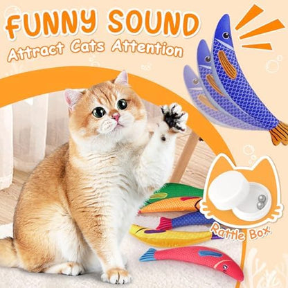 Cat Toys for Indoor Cats, 6 Pack Interactive Catnip Toys for Bored