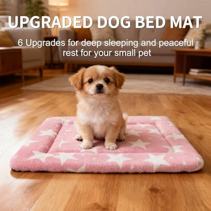Dog Crate Pad Washable Cat Dog Pet Bed for Crate kennel Small Mat 24in Pink