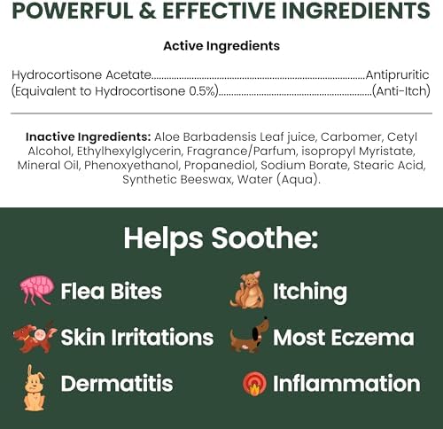 Hydrocortisone Lotion for Dogs - 8 oz Anti Itch Cream for Skin