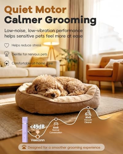 Veeconn 4 in 1 Dog Clippers Grooming Kit with Paw Hair Trimmer for Cat Pet