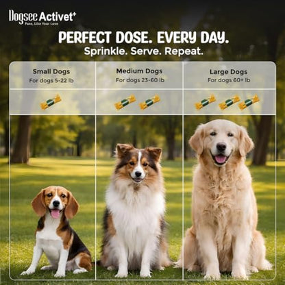 Dogsee Activet+ Freeze Dried Dog Food Topper with Yak Cheese Powder, Dog Supplement for Multi Vitamin, Boosting Immunity, Supports Growth, Improve Overall Health & Digestion (30 Sachets)
