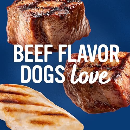 Blue Dog Bakery, Protein Jerky Beef, Medium Dog Treats, 6oz 8pk