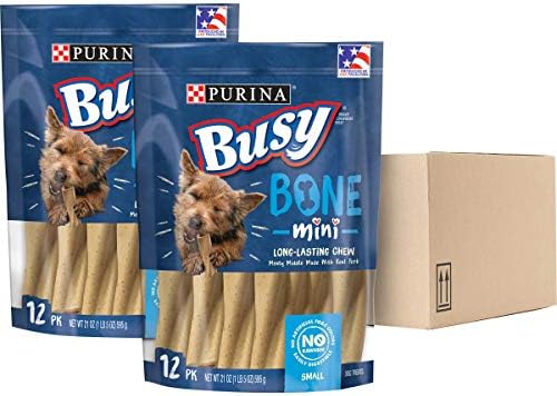 Purina Busy Bone Adult Mini Dog Chew Treats, Original, (2) 12 ct Pouches
