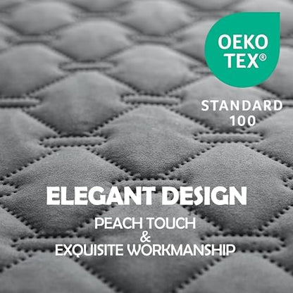 gogobunny 3X Stronger Waterproof Pet Blanket, Scratch Proof Furniture Protector for Dogs Cats, Reversible Cover 52x82 Inch, Dark Grey/Light Grey (Pack of 2)