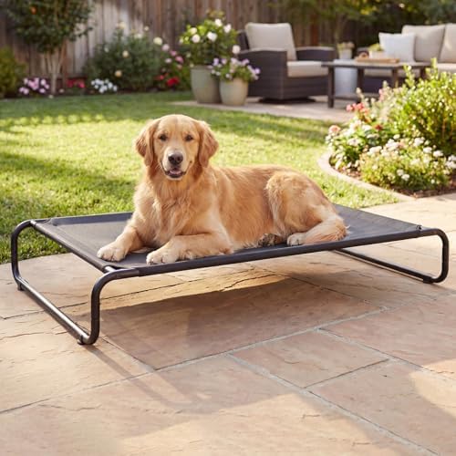 Veehoo Cooling Elevated Dog Bed, Outdoor Raised Dog Bed for Large Dogs