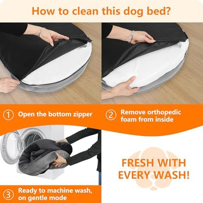 Dwanton Orthopedic Waterproof XXX-Large Dog Bed Sofa, Gel Memory Foam, 53"