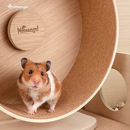 Niteangel Replacement Cork Running Track - Fits for Wooden Hamster Wheel Series | Acrylic Hamster Exercise Wheel w/Cork Track | Dark Cloud Hamster Wheel Series (Wooden Series, Medium)