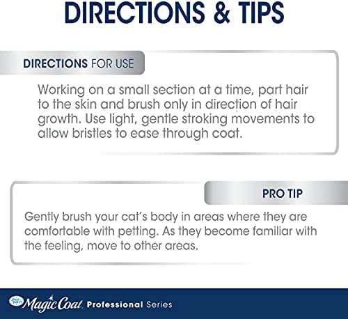 Four Paws Magic Coat Professional Series Cat Slicker Brush for Medium or Long Coats - Gently Removes Excess Hair, Stimulates Natural Oils, Ideal for Cats and Kittens, Lightweight Wood Handle