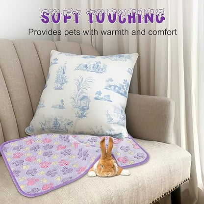 YUEPET 6 Pack Waterproof Guinea Pig Blankets, Fleece Cage Liners, M