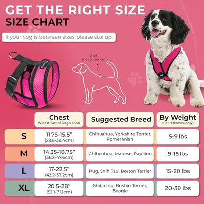 Gooby Comfort X Head-in Dog Harness, Choke-Free, Flamingo Pink, X-Large