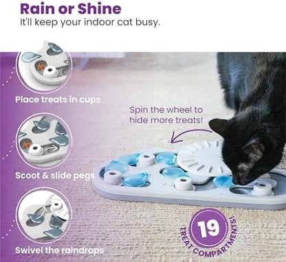 Catstages Nina Ottosson Rainy Day Puzzle & Play Cat Toy Treat Puzzle, 14"