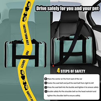 Cat Dog Carriers Soft-Sided Pet Carrier Large Cats for Medium Big Cat Small Dog Puppy up to 16lbs TSA Airline Approved Animal Collapsible Cat Carrier Carriers Travel Carrier Cat Bag (17x11x11)