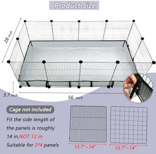 DZWLKJ Guinea Pig Cage Liner, Waterproof and Washable Base, 28"X56", Suitable for Rabbits, Bunny, Chinchillas, Hedgehog, Ferrets and Other Small Animals