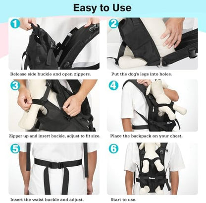 Pawaboo Pet Front Carrier Backpacks for Small Medium Dogs