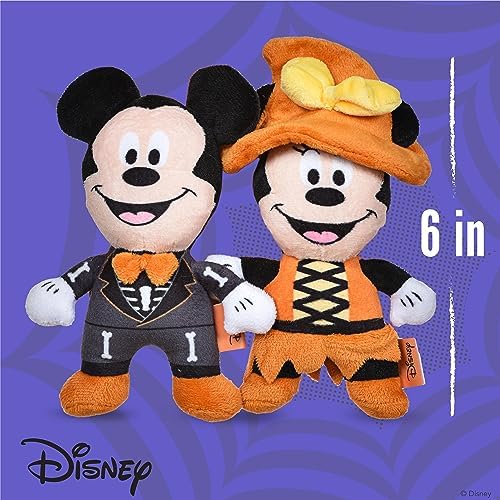 Disney for Pets Mickey & Minnie Mouse Halloween Plush Dog Toys, 6 in, 2 Pk