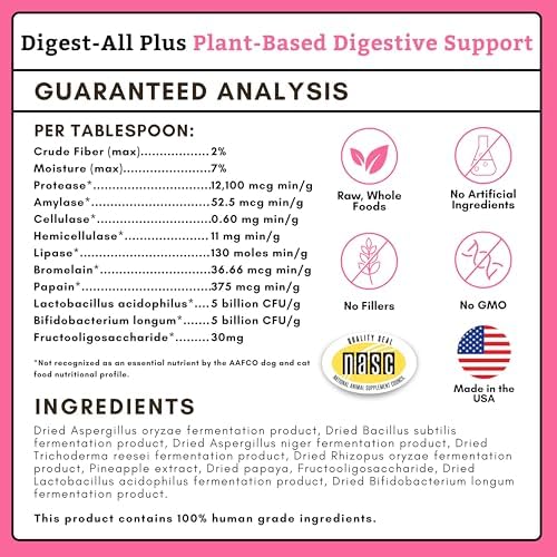 Probiotics for Dogs and Cats with Prebiotics, 8 Oz, 227 Scoops