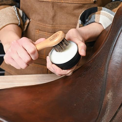 Rhino Wax - Horse Tack Kit - Includes: Saddle Soap for Leather & Conditioner - Leather Oil - Brushes - Cloth. Horse Supplies for Saddles, Bridles, Boots, Reins - Proudly Made in the USA (Not China)