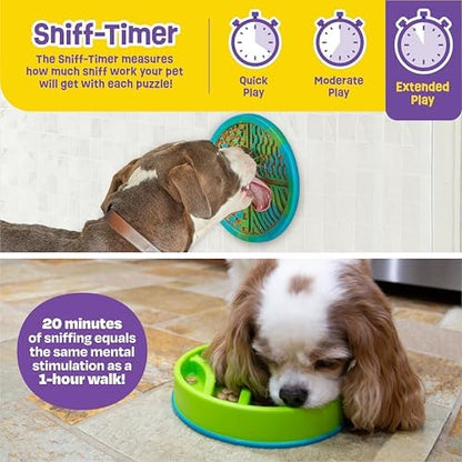 Brightkins Circle 2-in-1 Slow Feeder Bowl and Lick Mat - Slow Feeder Dog Bowls, Dog Bowls for Fast Eaters, Interactive Puppy Bowl, Cat Food Puzzle, Puzzle for Dogs, Pet Dishwasher Safe Lick Mat