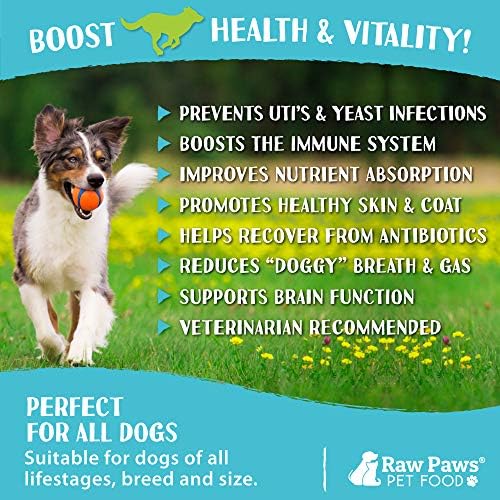 Raw Paws Natural Dog Probiotic Supplement with Prebiotics, 10-oz/100-ct