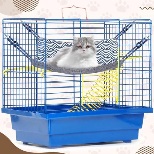 Barydat 6 Pcs Reversible Cat Hammock Bed Soft Hanging for Cage, Plush