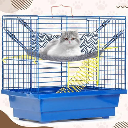 Barydat 6 Pcs Reversible Cat Hammock Bed Soft Hanging for Cage, Plush