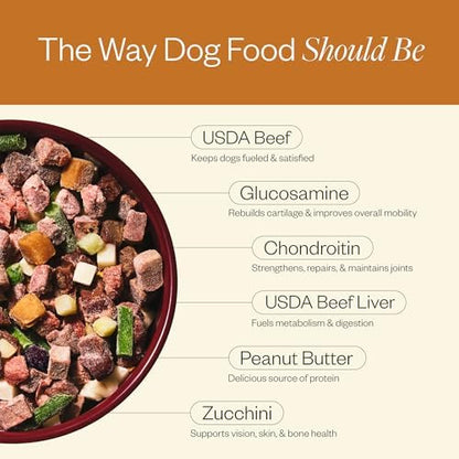 Maev Human-Grade Frozen Fresh Beef Dog Food, Hip & Joint, 5 lb
