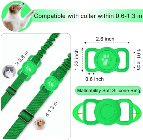 SANKALA Airtag Dog Collar Holder, Waterproof, Green, 1 Pack