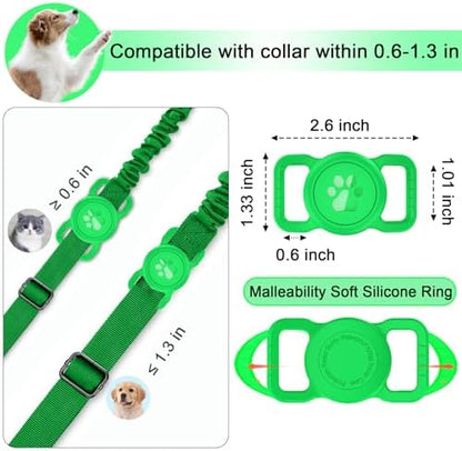 SANKALA Airtag Dog Collar Holder, Waterproof, Green, 1 Pack