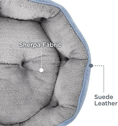 Bedsure Small Dog Bed Washable,Round Cat Beds for Indoor Cats,20in