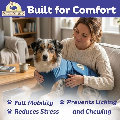 Surgi Snuggly Dog Surgery Recovery Suit, Cone Alternative, Spay/Neuter L