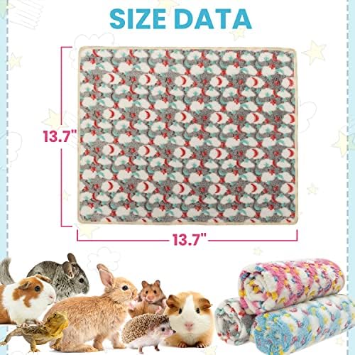 CUSOZWO Guinea Pig Bedding Mat, 3 Pack Waterproof Small Pet Cage Liners
