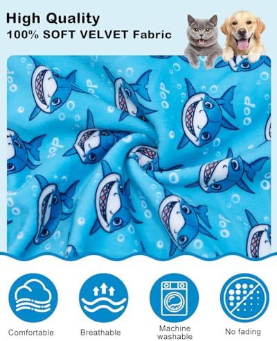 CuteBone Shark Costume Dog Pajamas, Stretchy Spandex Crystal Velvet Sleepwear Coat for Small Dogs, Soft & Warm Pet Outfit Clothes for Cold Weather, Cozy Pullover Design COSP07-4XL