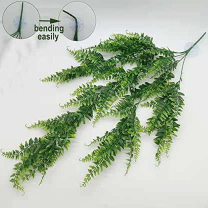 Reptile Plants for Bearded Dragon Tank Accessories, Terrarium Plant Artificial Decor for Snake Cage, Fake Plant for Leopard Gecko Habitat, Lizard Chameleon Ball Pythons (Group BP)