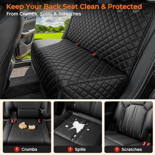 URPOWER Dog Car Seat Cover for Back Seat, Waterproof Car Seat Protector