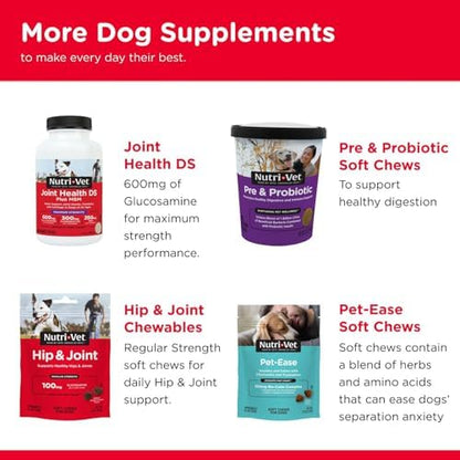 Nutri-Vet Hip & Joint Dog Biscuits, 166mg Glucosamine, 16oz (Pack of 2)