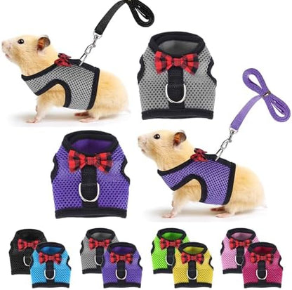 Guinea Pig Harness and Leash Adjustable to Any Size 2 Pack
