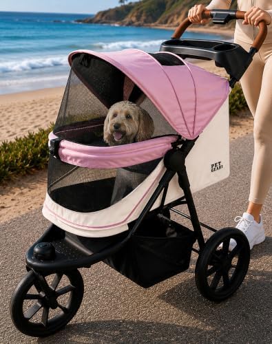 Pet Gear No-Zip AT3 Pet Stroller for Cats/Dogs, Wild Flower