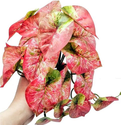 Fake Reptile Plants for Terrarium,Hanging Plant with Suction Cup