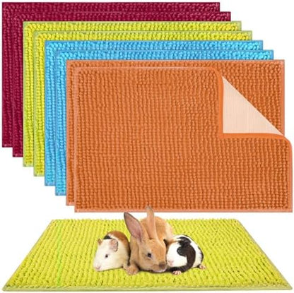 Barydat 8 Pcs 16x12'' Guinea Pig Cage Liner Washable Rabbit Fleece Mat