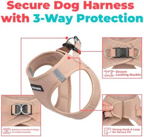 Voyager Step-in Air Dog Vest Harness - Khaki, Large