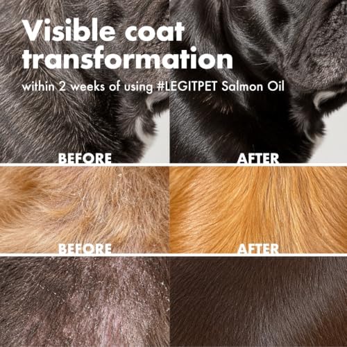 Wild Alaskan Salmon Oil for Dogs & Cats - Pure Fish Omega 3 6 9 Liquid EPA DHA Fatty Acids - Skin & Coat Supplement - Supports Joint Function, Brain, Eye, Immune & Heart Health - Made in USA 32 oz