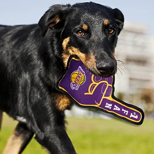 Pets First NBA #1 Fan Toy. Best Sports Dog Toy with Double Stitched Trim and Tough Nylon Material Filled with Chewable Polyfil and Inner Squeaker