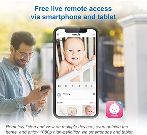 VTech RM9751 Yellow Daisy Smart Wi-Fi Baby Camera
