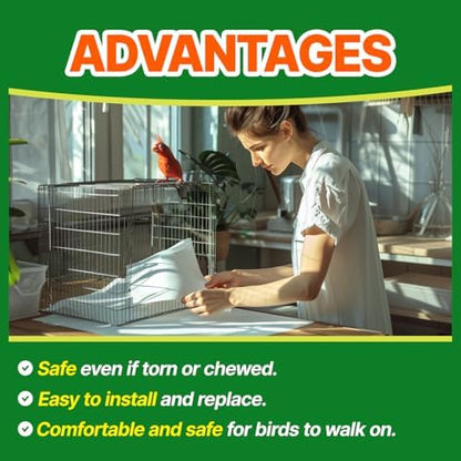 TORTO9 Cage Liner Sheets for Birds – 120 Pack, 11 x 17 in, 1.5 lb | Acid-Free & Non-Toxic Paper | Safe Pet Bedding, Craft Supply, Packing & Shipping Use