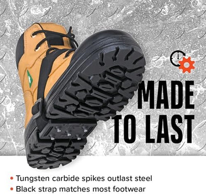 K1 Mid-Sole Ice Cleats for Men & Women - Rotatable Traction Aids For Winter Snow - Original Profile - Black