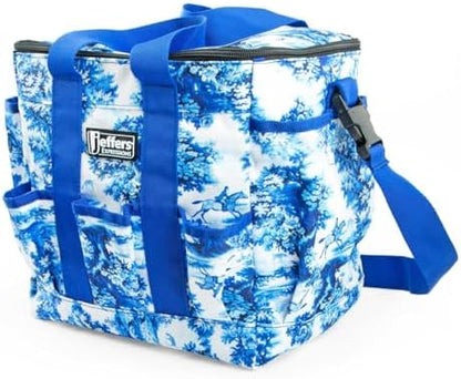 Jeffers Expression Deluxe Horse Grooming Bag – Large Zip Top Equestrian Tote w/Multiple Pockets, Handles & Adjustable Shoulder Strap, Padded Feet, Barn Essentials 11.5"x10.5"x8.5" - Equestrian Toile