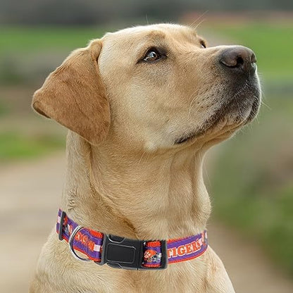 Pets First Collegiate Pet Accessories, Dog Collar, Clemson Tigers, Medium