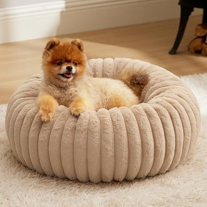 Bedsure ComfyFleece™ Donut Small Dog Bed with Removable Washable Cover