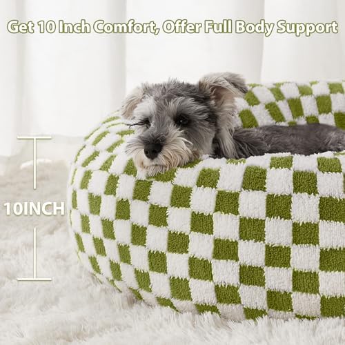 BFPETHOME Medium Washable Cozy Donut Dog Beds for Dogs